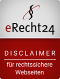 eRecht24-Siegel, Disclaimer, rot